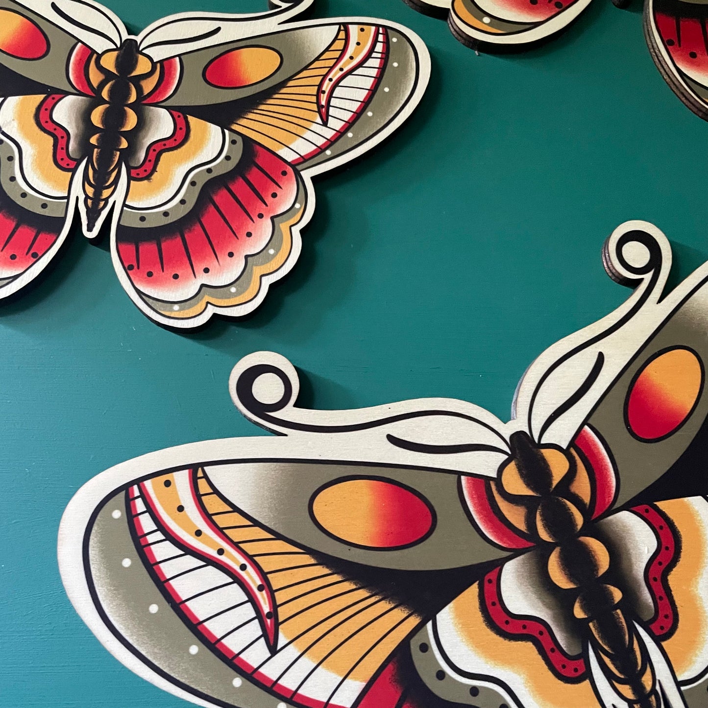 Butterfly Tattoo Wooden Wall Art