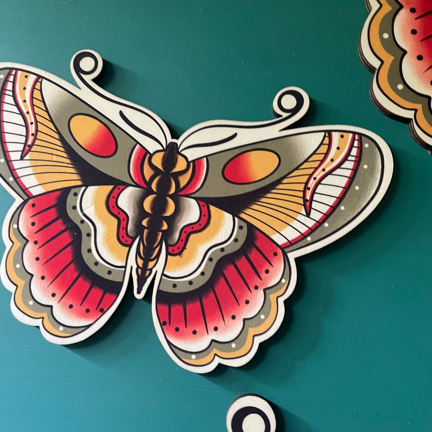 Butterfly Tattoo Wooden Wall Art